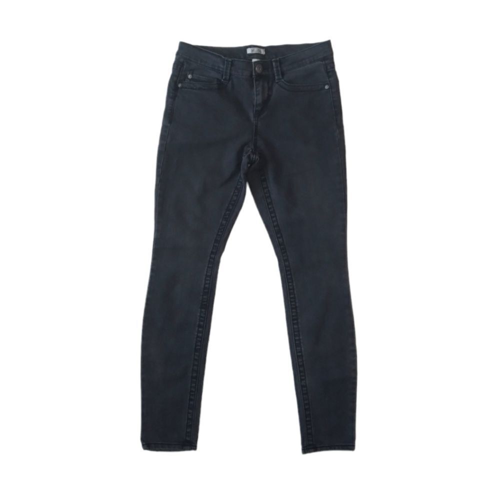 Mudd Juniors Charcoal Gray Cotton Blend Low Rise Full Length Skinny Denim Jeans